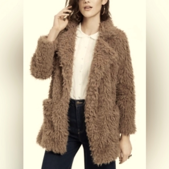 HYFVE Jackets & Blazers - HYFVE Shaggy Faux-Fur Coat W/ Pockets